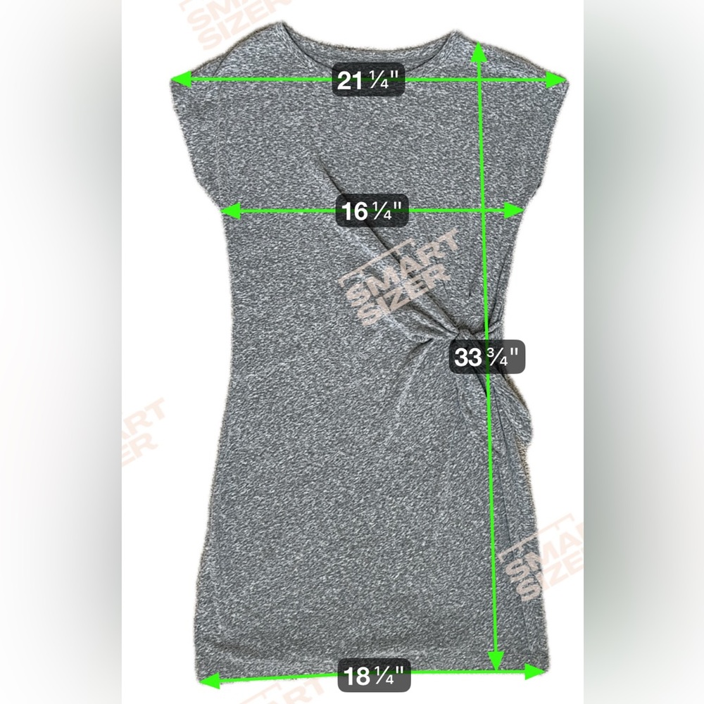 aerie - Women's Tee Shirt Heather Side Knot Dress - Size Small - Heather Gray - Picture 6 of 6